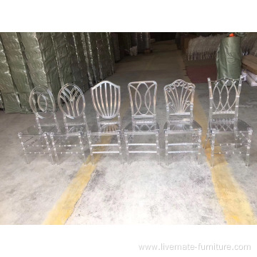 clear crystal Tiffany chair wedding chairs and tables